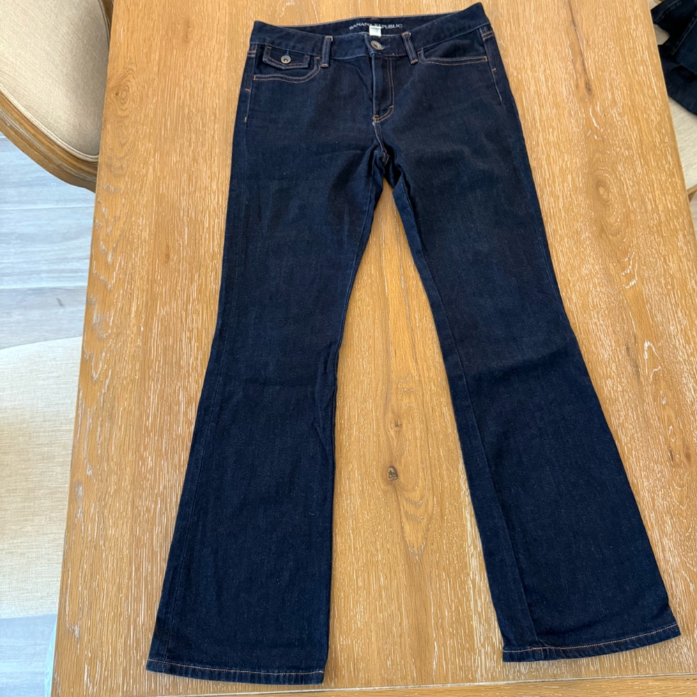 Banana Republic Women's Dark Blue Boot Cut Jeans Stretch 27P